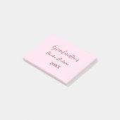 Graduation name class of 20XX mauve calligraphy co ポストイット (アングル)