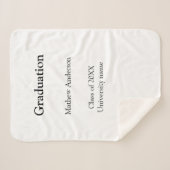 Graduation name class of 20XX university name simp シェルパブランケット (正面(横))