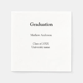 Graduation name class of 20XX university name simp スタンダードカクテルナプキン