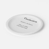 Graduation name class of 20XX university name simp ペーパープレート (アングル)