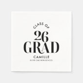Graduation Napkins Class of 2026 スタンダードカクテルナプキン (正面)