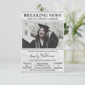 Graduation Newspaper Photo Invitation 招待状 (スタンド正面)