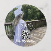Graduation Online Invitation QR Code 2026 招待状 (正面)
