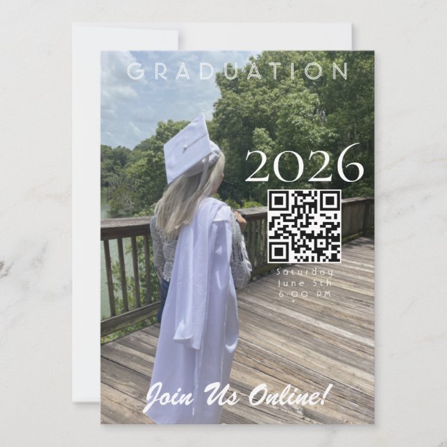 Graduation Online Invitation QR Code 2026 Photo (正面)