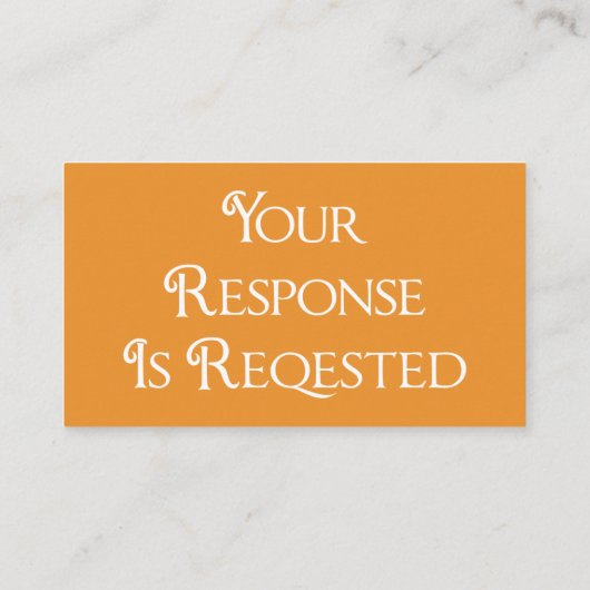 Graduation Orange White RSVP QR Code Response Card エンクロージャーカード (裏面)