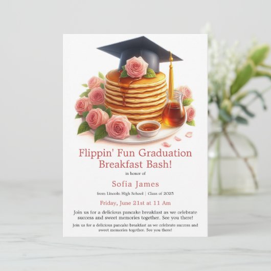 Graduation Pancake Breakfast Celebration  招待状 (スタンド正面)
