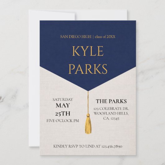 Graduation Party 招待状 (正面)