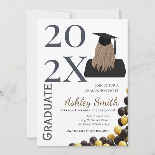 Graduation Party  招待状 (正面)