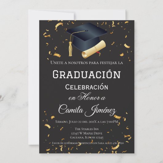 Graduation Party  招待状 (正面)