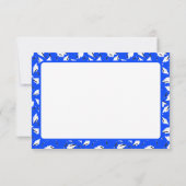 Graduation Party Blue and White Personalize Photo サンキューカード (裏面)