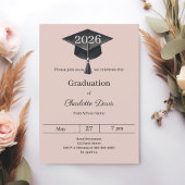Graduation party blush pink class of 2026 招待状