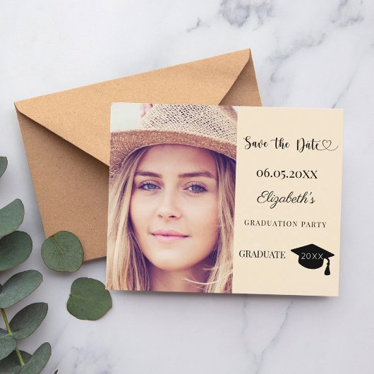 Graduation Party champagne Save the Date card