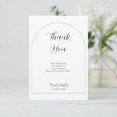 Graduation Party  | Elegant Script Thank You Card サンキューカード (スタンド正面)