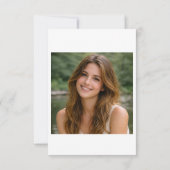 Graduation Party  | Elegant Script Thank You Card サンキューカード (裏面)