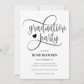 Graduation Party Flat Invitation, Size: 5" x 7" 招待状 (正面)