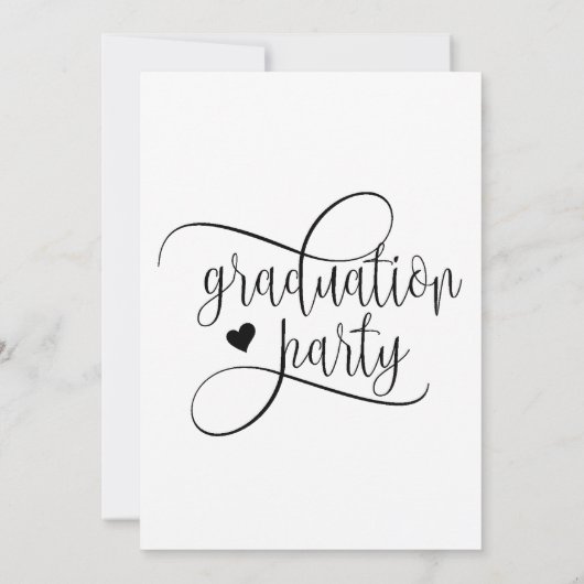 Graduation Party Flat Invitation, Size: 5" x 7" 招待状 (裏面)