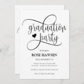 Graduation Party Flat Invitation, Size: 5" x 7" 招待状 (正面/裏面)