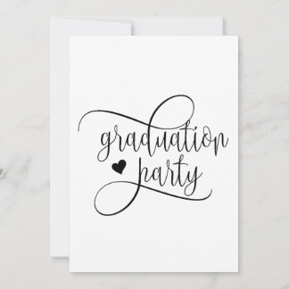 Graduation Party Flat Invitation, Size: 5" x 7" 招待状