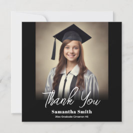 Graduation Party Flat Thank You Card サンキューカード