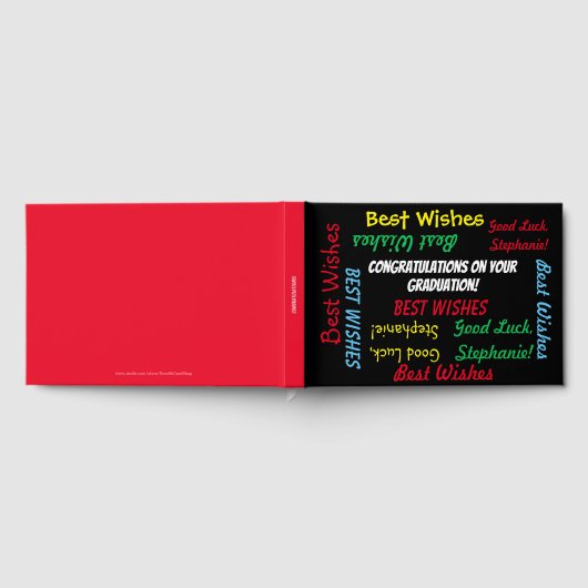 Graduation Party Guest Book Fun Colorful ゲストブック (全面)