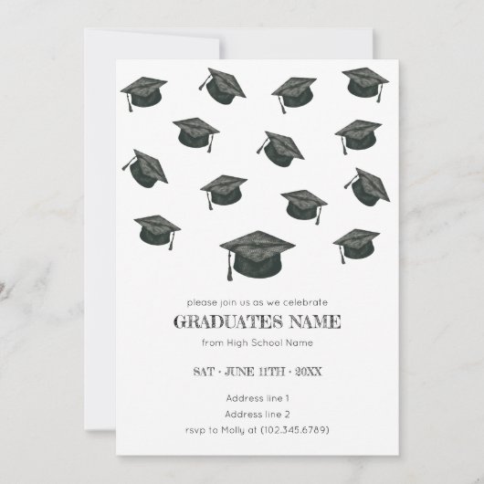 Graduation Party Invitation 招待状 (正面)
