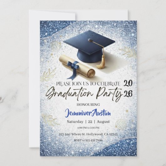 Graduation Party Invitation  招待状 (正面)