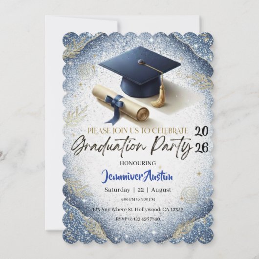 Graduation Party Invitation  招待状 (正面)