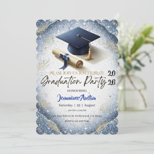 Graduation Party Invitation  招待状 (スタンド正面)
