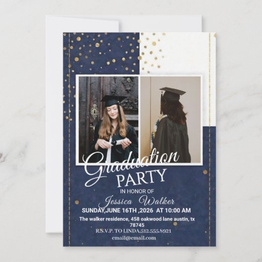 Graduation Party Invitation 2026  招待状 (正面)