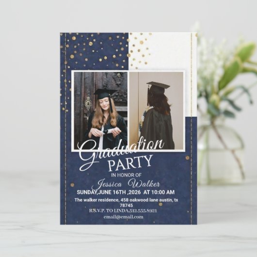 Graduation Party Invitation 2026  招待状 (スタンド正面)