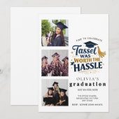 Graduation Party Invitation Custom Photo Collage 招待状 (正面/裏面)