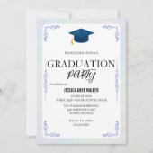 Graduation Party Invitation Elegant Gold Editable  招待状 (正面)
