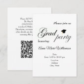 Graduation Party Invitation enclosure card エンクロージャーカード (正面/裏面)