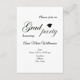 Graduation Party Invitation enclosure card エンクロージャーカード