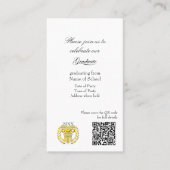 Graduation Party Invitation Enclosure Card 名刺 (正面)