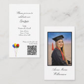 Graduation Party Invitation Enclosure Card 名刺 (正面/裏面)