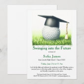 Graduation Party Invitation Golf Theme 招待状 (正面/裏面)