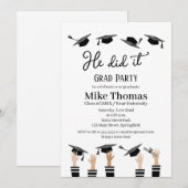 Graduation Party Invitation Grad Party 招待状 (正面/裏面)
