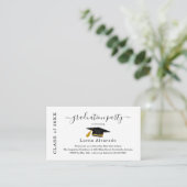 Graduation Party Invitation Insert エンクロージャーカード (スタンド正面)