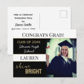 Graduation Party Invitation Post Card ポストカード (正面/裏面)