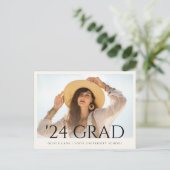 Graduation Party Invitation Postcard with Photo ポストカード (スタンド正面)