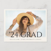 Graduation Party Invitation Postcard with Photo ポストカード (正面)