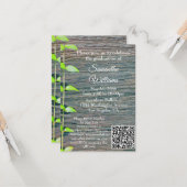 Graduation Party Invitation, Rustic Boards Card カード (正面/裏面インサイチュ)