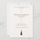 Graduation Party Invitation with Red Tassel 招待状 (正面)