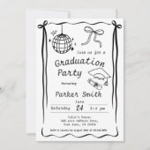 Graduation Party Modern 招待状 (正面)
