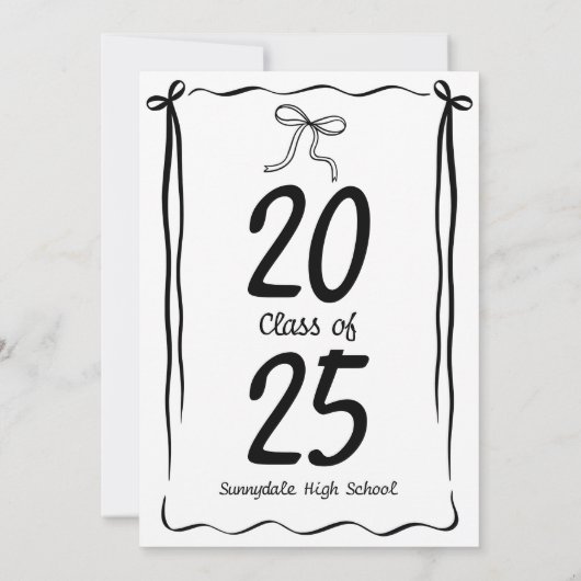 Graduation Party Modern 招待状 (裏面)