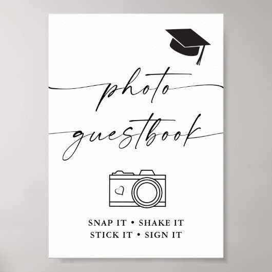 Graduation party photo guestbook snap it, sign it ポスター (正面)