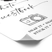 Graduation party photo guestbook snap it, sign it ポスター (角)