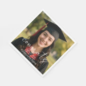 Graduation party photo script congrats luncheon スタンダードランチョンナプキン (角)