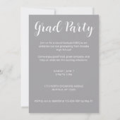 Graduation Party Portrait Photo Invitation 招待状 (裏面)